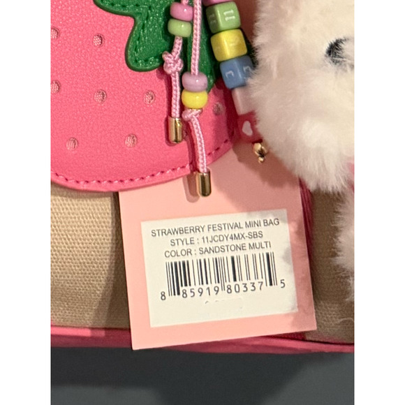 Juicy Couture Strawberry Festival Mini Bag Sandstone Multi Crossbody Charm Set - Picture 7 of 7